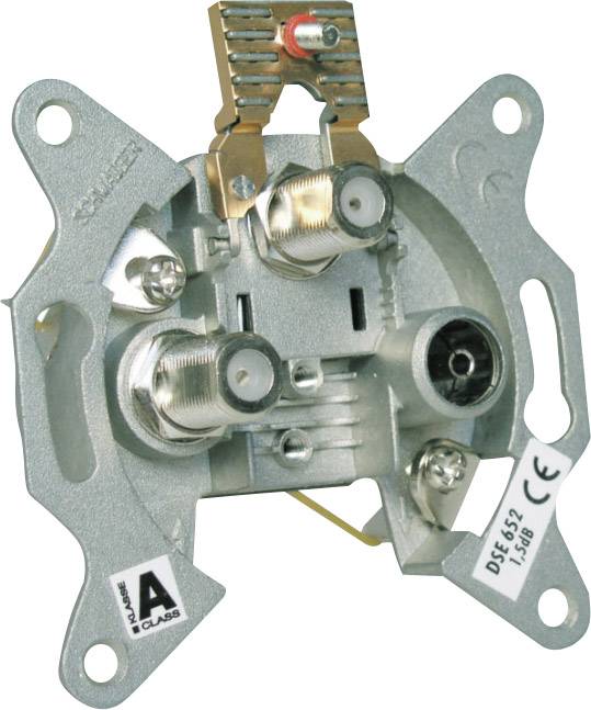 Schwaiger Einzeldose zwei SAT-ZF Anschlüsse 2 dB DSE652531-0