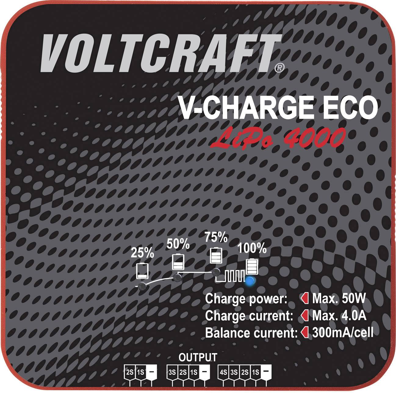 VOLTCRAFT V Charge Eco LiPo 4000 Modellbau Ladegerät 230 V Modellbau Ladegerät 230 V, 115 V 4 A VOLTCRAFT V Charge Eco