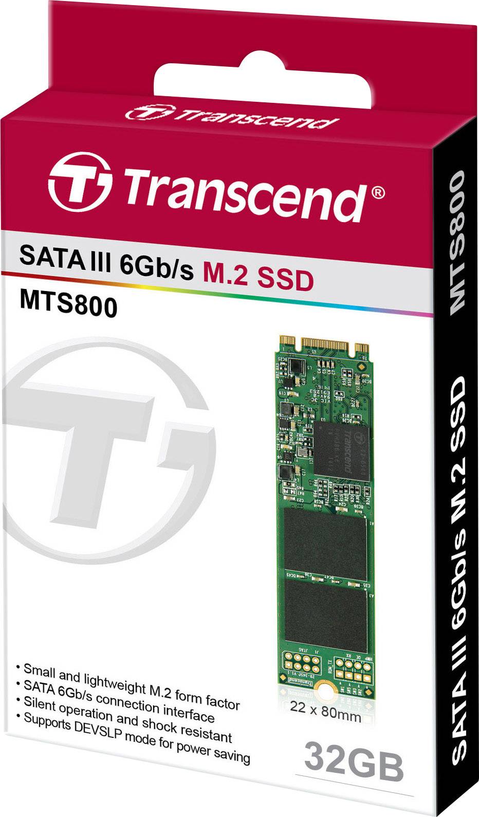 Transcend MTS800 SSD 32GB, M.2 2280 / B-M-Key / SATA 6Gb/s-2