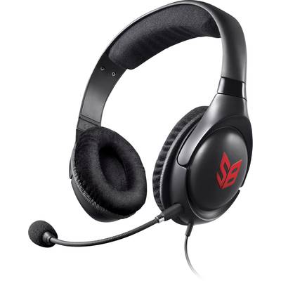 Creative Sound Blaster Blaze Gaming  Over Ear Headset kabelgebunden Stereo Schwarz, Rot Mikrofon-Rauschunterdrückung Lau