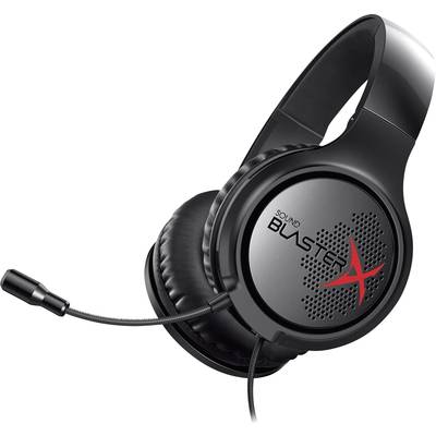 Sound BlasterX H3 Gaming  Over Ear Headset kabelgebunden Stereo Schwarz, Rot Mikrofon-Rauschunterdrückung, Noise Cancell