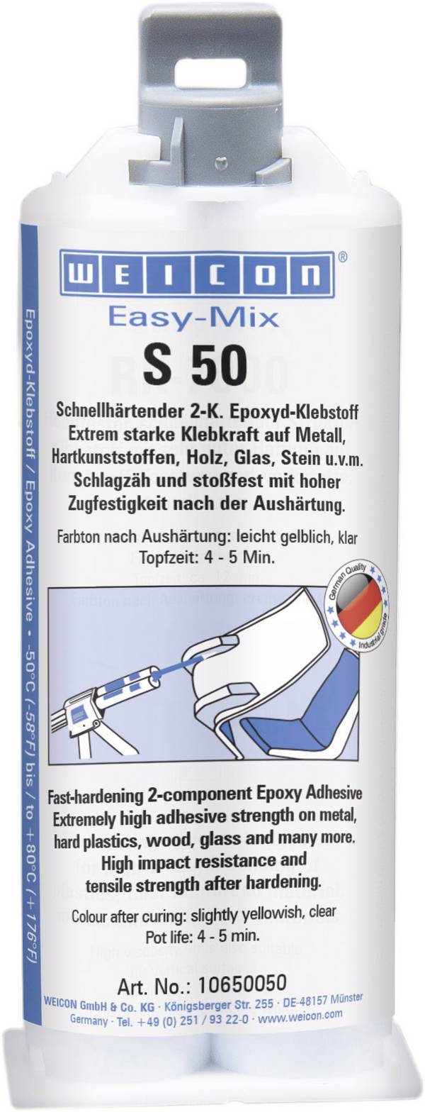WEICON Easy-Mix S 50 Zwei-Komponentenkleber 10005230 50 ml