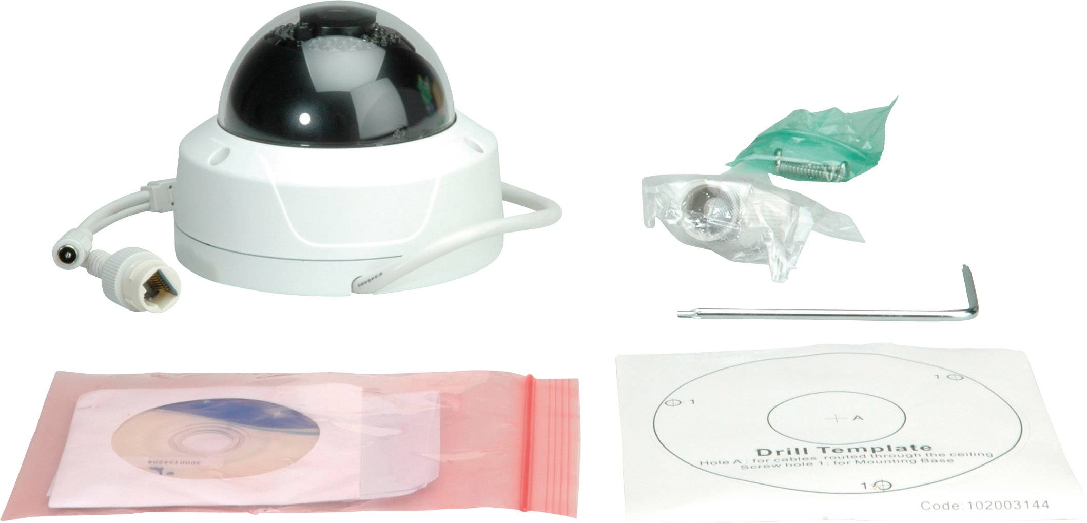 VALUE VDOF1-1 Fixed Dome IP Kamera 1,3MP, Outdoor, 2,8mm, IR, IP66, IK10, PoE-1