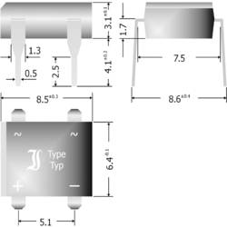 Image of Diotec B380D Brückengleichrichter DIL-4 800 V 1 A Einphasig