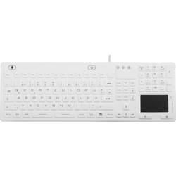 Image of iM-IKB110-WH Tastatur Renkforce Weiß Spritzwassergeschützt, Staubgeschützt, Touch-Oberfläche