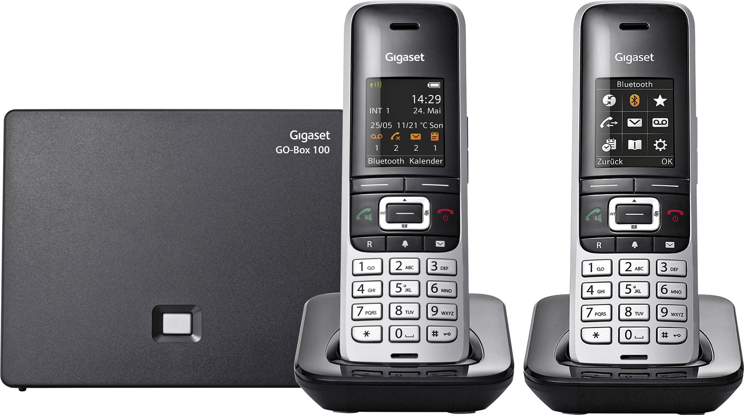 Gigaset S850A GO inkl. einem Mobilteil Schnurloses Telefon VoIP Anrufbeantworter, Bluetooth, Freisprechen, Headsetanschl-0