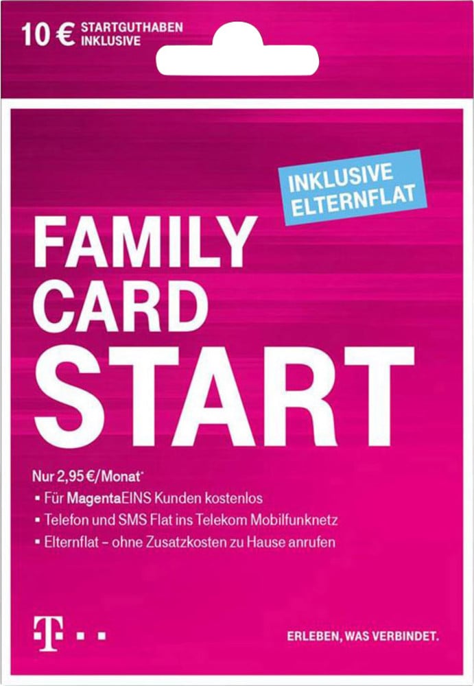 Telekom Magenta Familiy Card Start Prepaid-Karte ohne Vertragsbindung