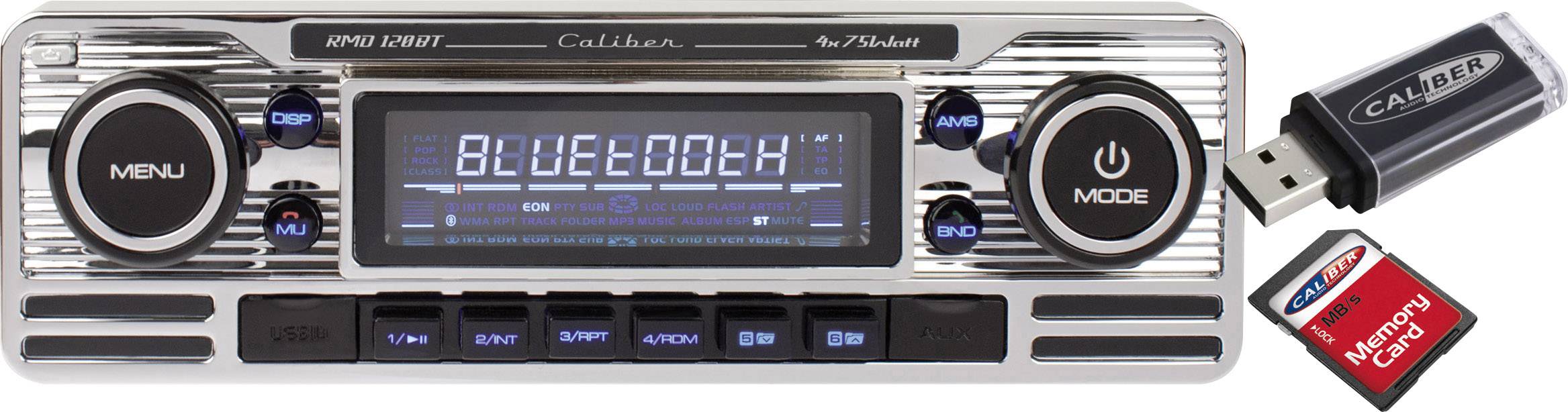 Caliber RMD120BT - Grau - 1 DIN - 300 W - SD - MP3,WMA - LCD-1