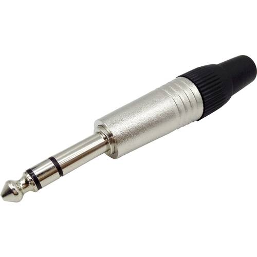 TRU COMPONENTS 1408825 Klinken-Steckverbinder 6.35 mm Stecker, gerade Polzahl: 3 Stereo Silber 1 St.