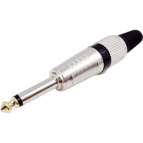 TRU COMPONENTS 1408826 Klinken-Steckverbinder 6.35 mm Stecker, gerade Polzahl: 2 Mono Silber 1 St.