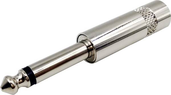 TRU COMPONENTS 1408828 Klinken-Steckverbinder 6.35 mm Stecker, gerade Polzahl: 2 Mono Silber 1 St.
