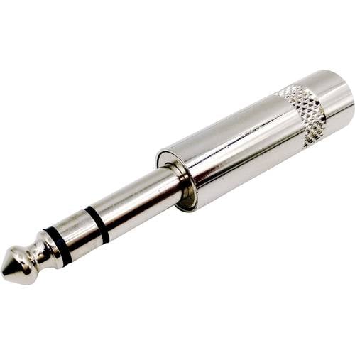 TRU COMPONENTS 1408829 Klinken-Steckverbinder 6.35 mm Stecker, gerade Polzahl: 3 Stereo Silber 1 St.