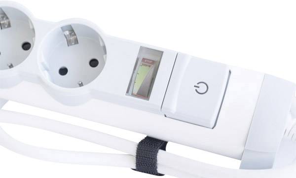 Legrand Steckdosenleiste mit Schalter 6fach Weiß, Grau Schutzkontakt 694646 (694646)-2