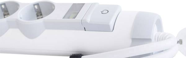 Legrand Steckdosenleiste mit Schalter 6fach Weiß, Grau Schutzkontakt 694646 (694646)-4