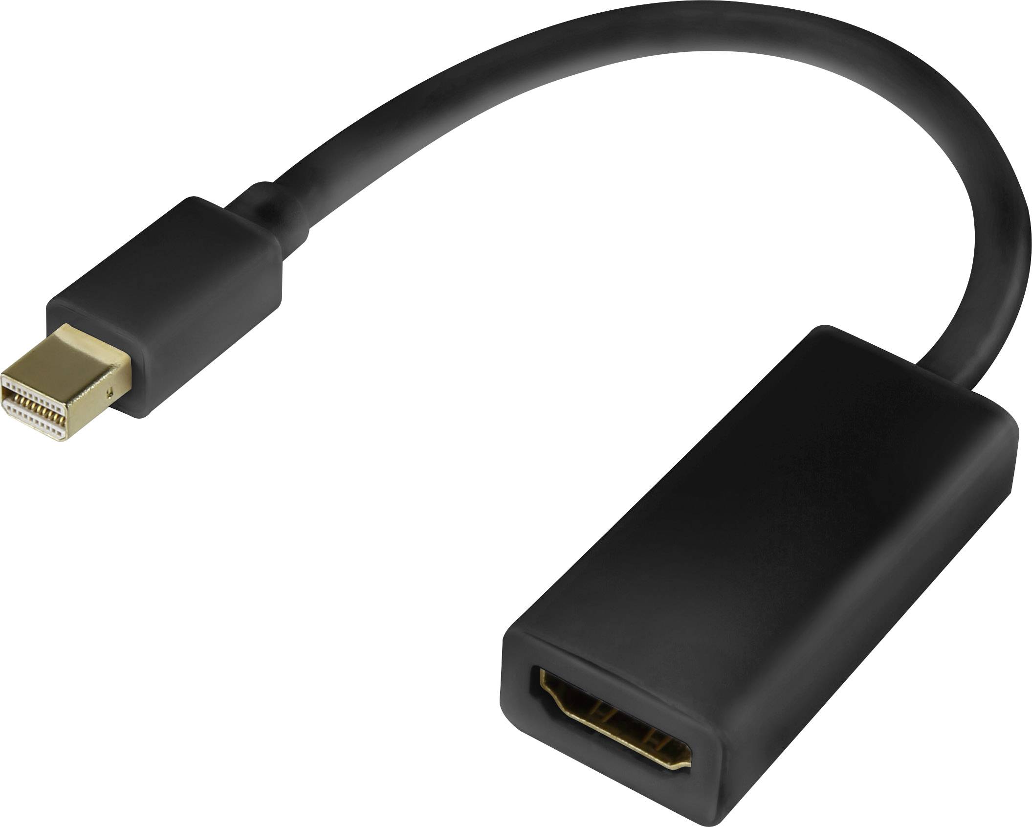 CONRAD Renkforce DisplayPort / HDMI Adapter [1x Mini-DisplayPort Stecker - 1x HDMI-Buchse] Schwarz