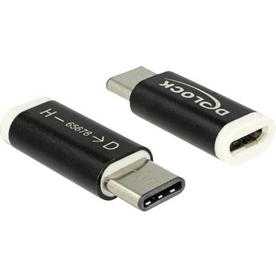 Delock USB 2.0 Adapter [1x USB-C® Stecker - 1x USB 2.0 Buchse Micro-B] 65678 