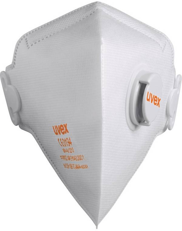 uvex Atemschutzmaske silv-Air c 3210 FFP2 D, Faltmaske mit Ausatemventil, 15 Stk