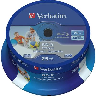 Verbatim 43771 Blu-ray BD-R Rohling 25 GB 25 St. Spindel Bedruckbar