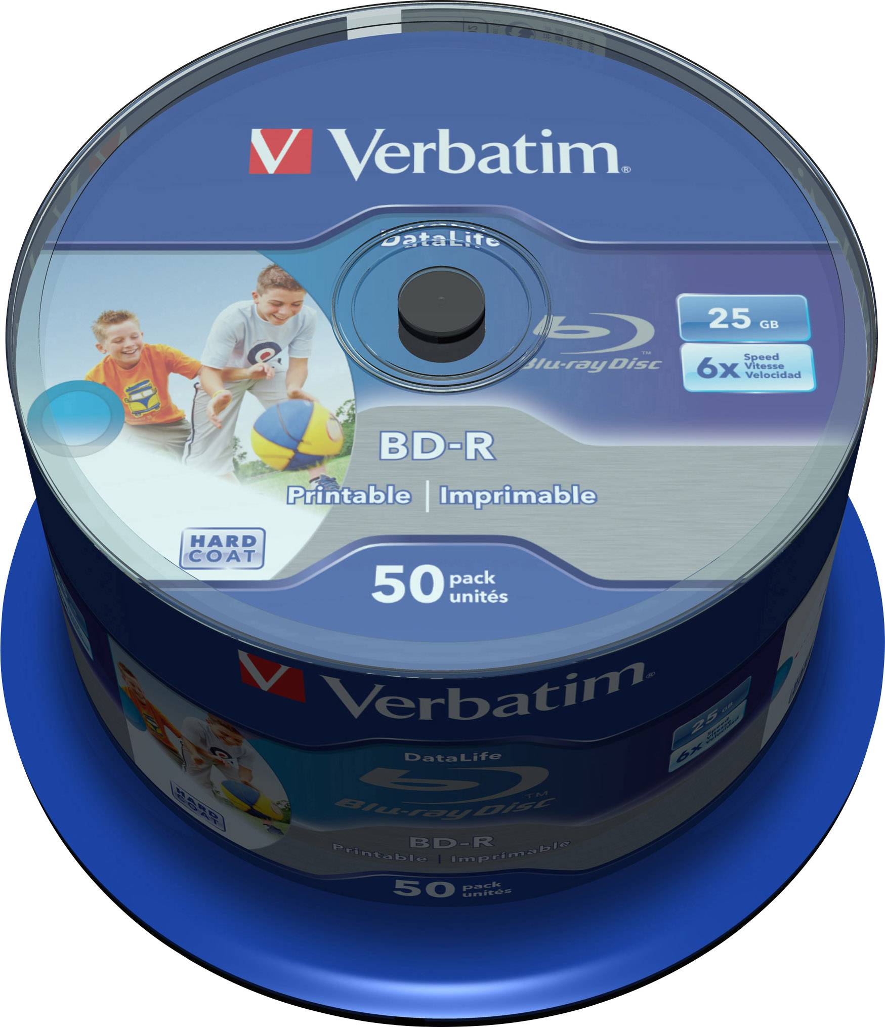 VERBATIM 50x Verbatim Blu-ray BD-R 25GB (6x) wide printable
