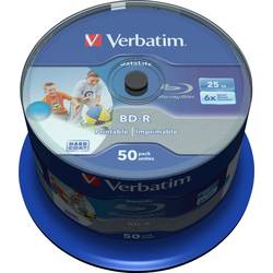 Image of Verbatim 43812 Blu-ray BD-R SL Rohling 25 GB 50 St. Spindel Bedruckbar