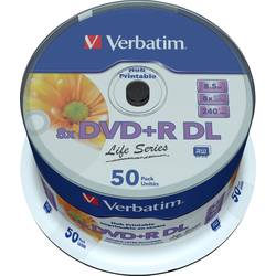 Image of Verbatim 97693 DVD+R DL Rohling 8.5 GB 50 St. Spindel Bedruckbar