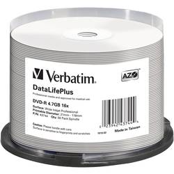 Image of Verbatim 43744 DVD-R Rohling 4.7 GB 50 St. Spindel Bedruckbar