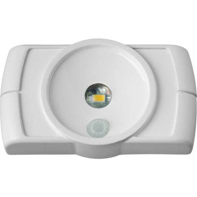 Ein weißer Decken-Bewegungsmelder mit LED-Licht zur Erkennung von Bewegungen in Räumen für automatische Lichtsteuerung.