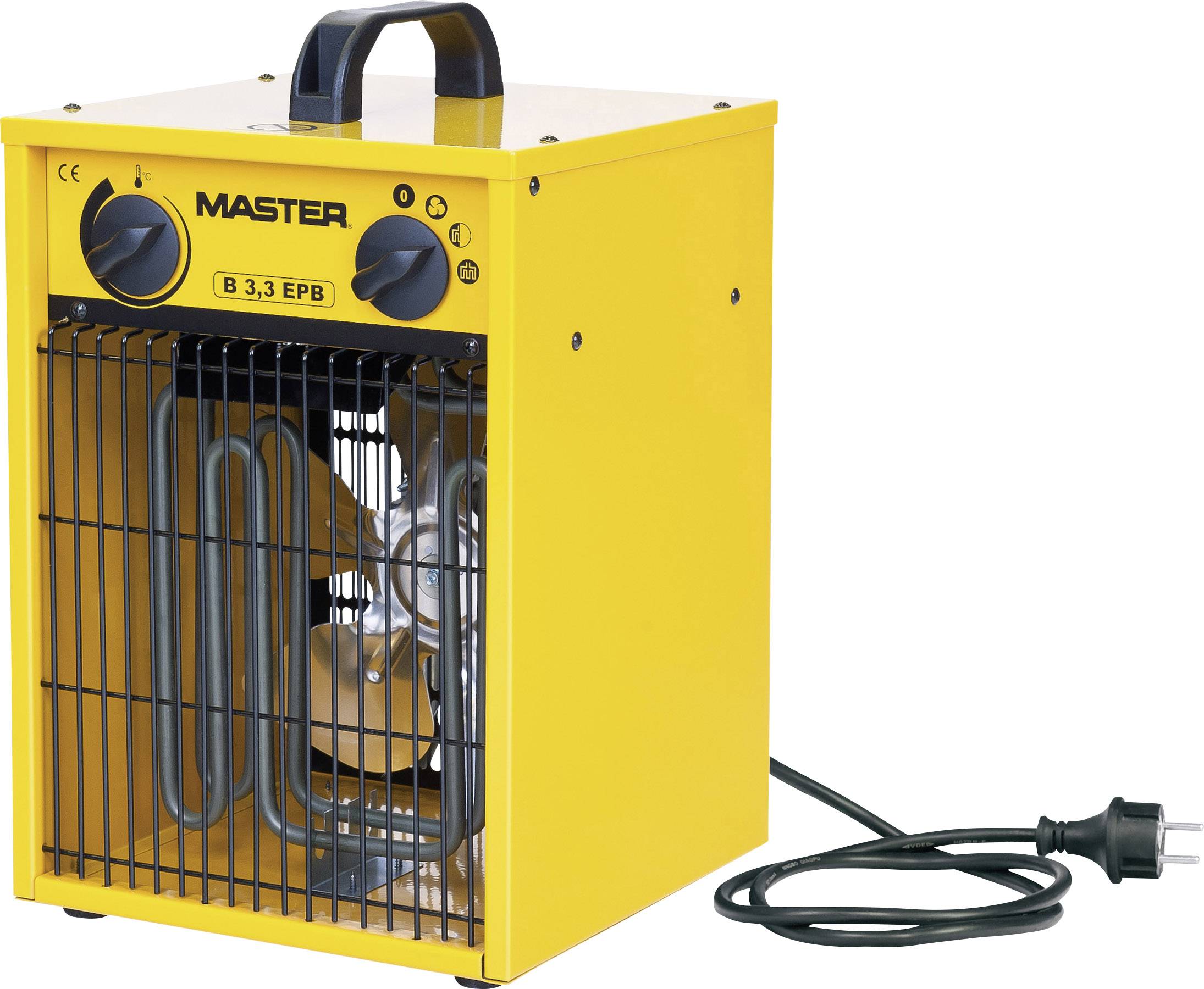 Ohřívač do staveb Master Klimatechnik 1650 W, 3300 W žlutá, černá B-3IT