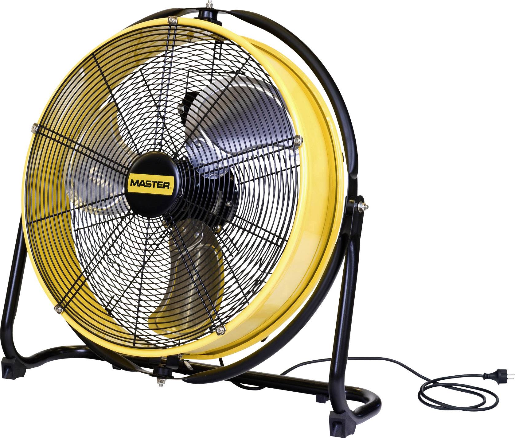 Master Klimatechnik DF-20P Bodenventilator 98 W, 110 W, 125 W (Ø x H) 700 mm x 685 mm Gelb, Schwarz Schwenkbar