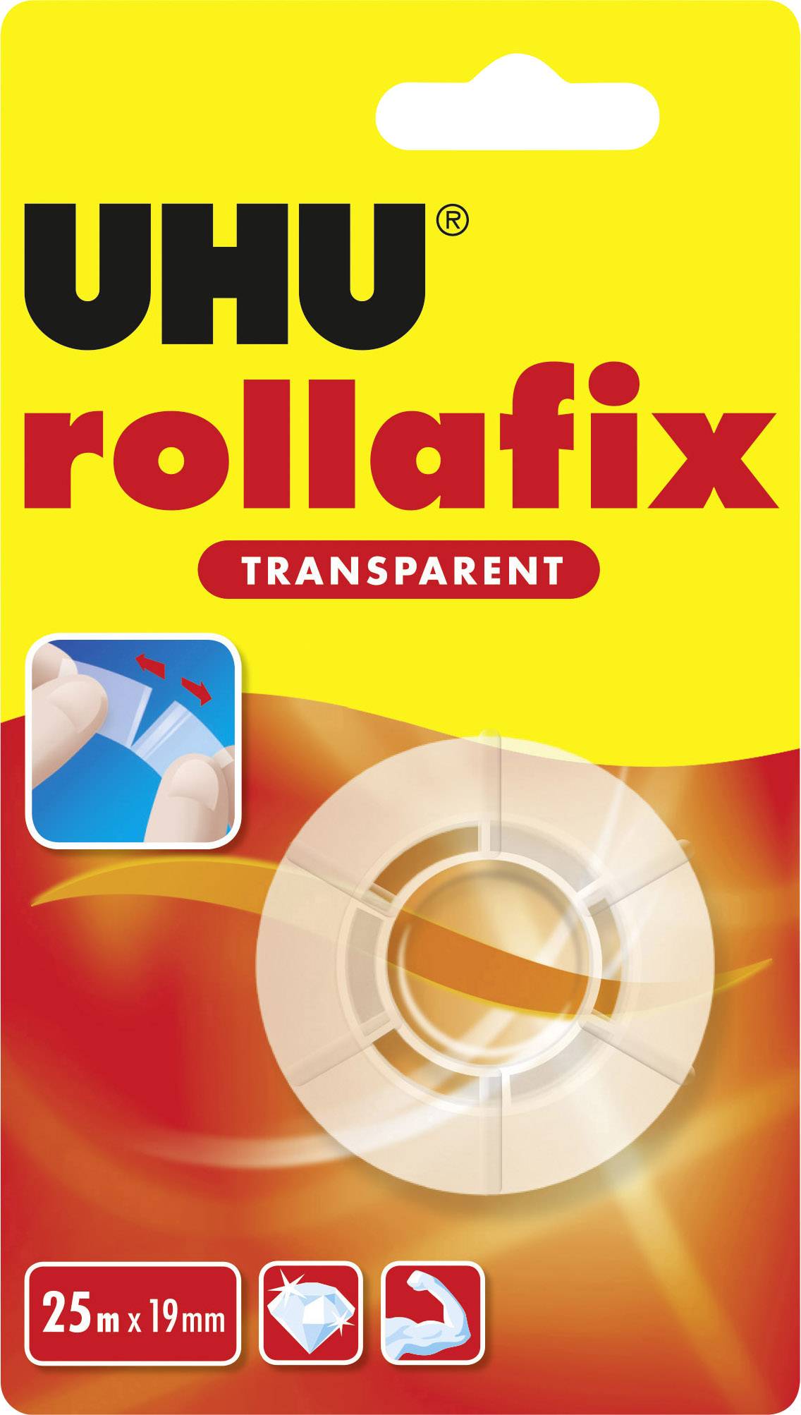 UHU rollafix refill 36945 Klebeband Transparent (L x B) 25 m x 19 mm 1 St.
