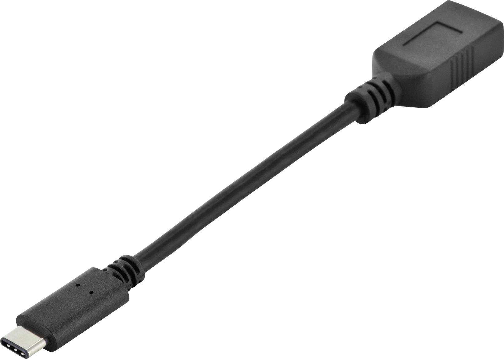 Digitus USB 3.2 Gen 1 (USB 3.0) Adapter [1x USB 3.2 Gen 1 Stecker C (USB 3.0) - 1x USB 3.2 Gen 1 Buchse A (USB 3.0)] DK--1