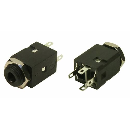 Cliff FC681375VH Klinken-Steckverbinder 3.5 mm Buchse, Einbau Polzahl: 3 Stereo Schwarz 1 St.