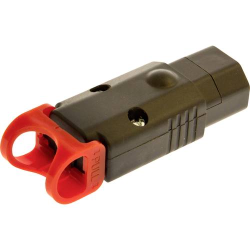 Kash PA130100BK Kaltgeräte-Steckverbinder Stecker, gerade Gesamtpolzahl: 2 + PE 10 A Schwarz 1 St.