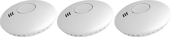 Cordes Haussicherheit Funk-Rauchwarnmelder 3er Set vernetzbar batteriebetrieben (Ø x H) 108 mm x 34 mm