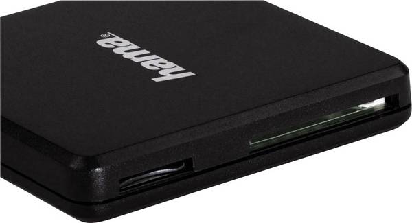 hama 00124022 USB-3.0-Multi-Kartenleser, SD/microSD/CF, Schwarz
