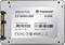 SSD von Transcend, Modellname 'SSD370S'. 2,5-Zoll SATA3, Kapazität 512GB. Enthält technische Spezifikationen und Logos von Zertifizierungen.