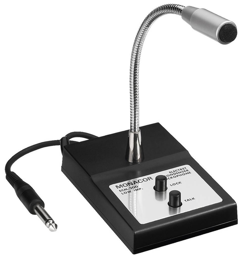 MONACOR Elektret-Tischmikrofon ECM-200