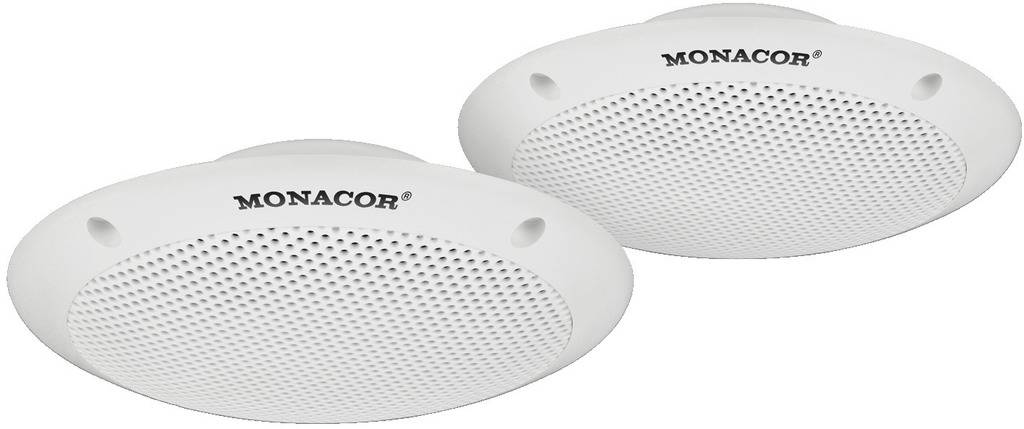 MONACOR Einbaulautsprecher Monacor SPE-15F/WS 30 W Weiß 1 Paar