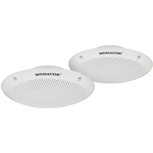 Monacor SPE-15F/WS 4.33 Zoll 11 cm Breitbänder 15 W 4 Ω Weiß Wasserfeste Polypropylen-Membran, UV-beständig
