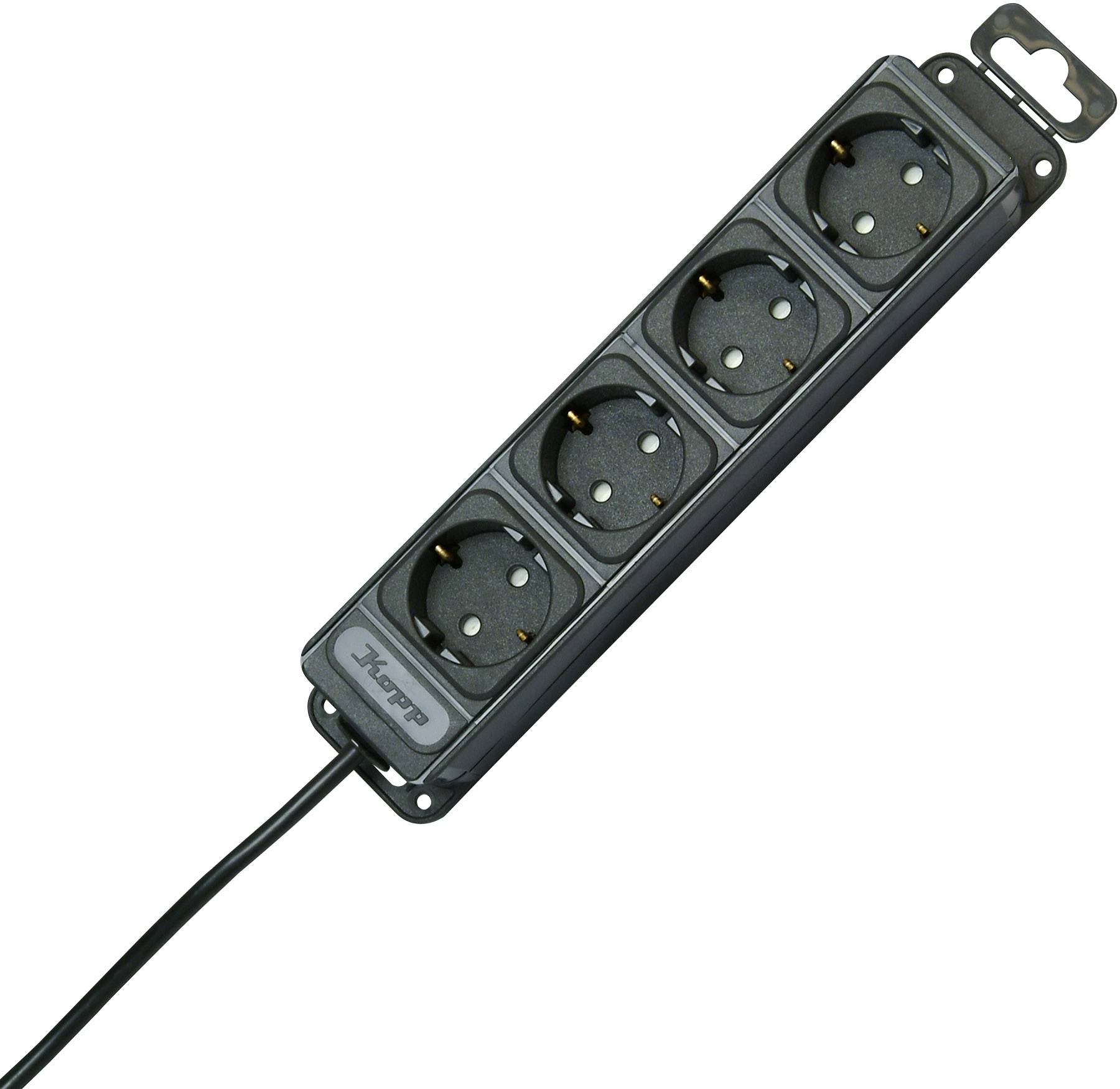 Kopp 127115016 Steckdosenleiste ohne Schalter 4fach ...