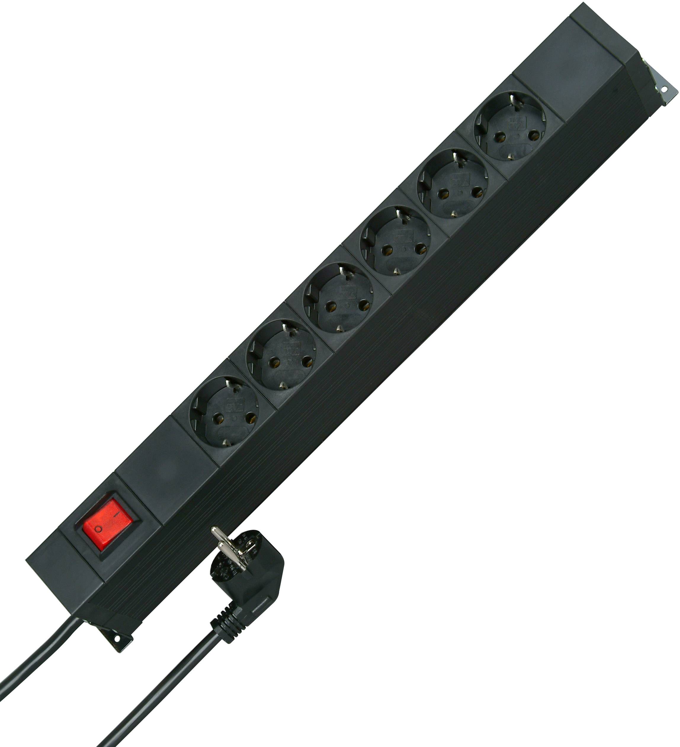 Kopp 931305010 Steckdosenleiste 19 Zoll 2x 6fach Schwarz Schutzkontakt 1 St.