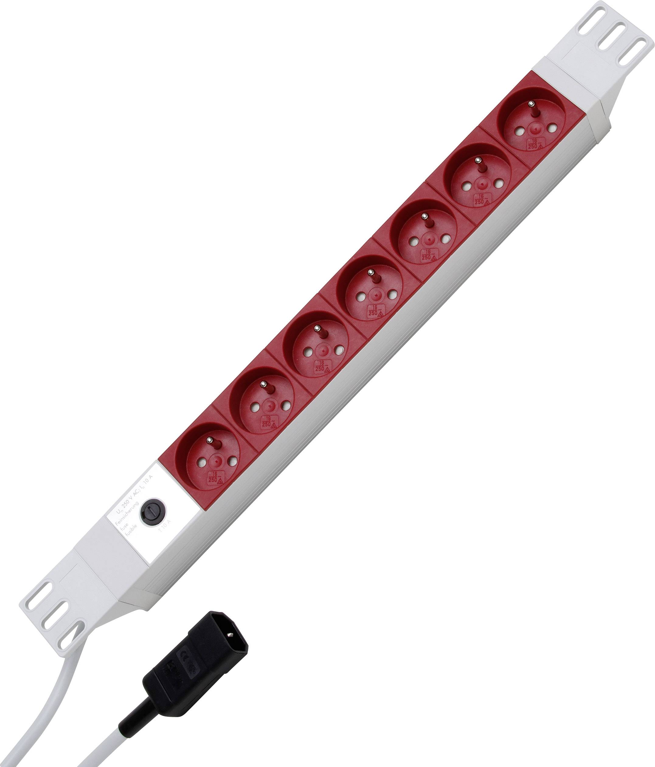 KOPP Schuko-Steckdose 7fach 933704013 PROFIversal 19Z 10A 45° CEE7/V-0