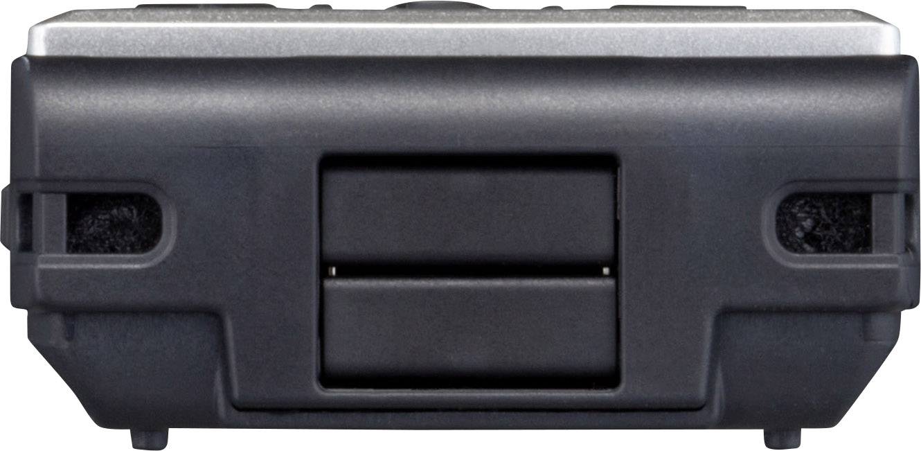 Unterseite einer Kamera mit Batteriefach in der Mitte.