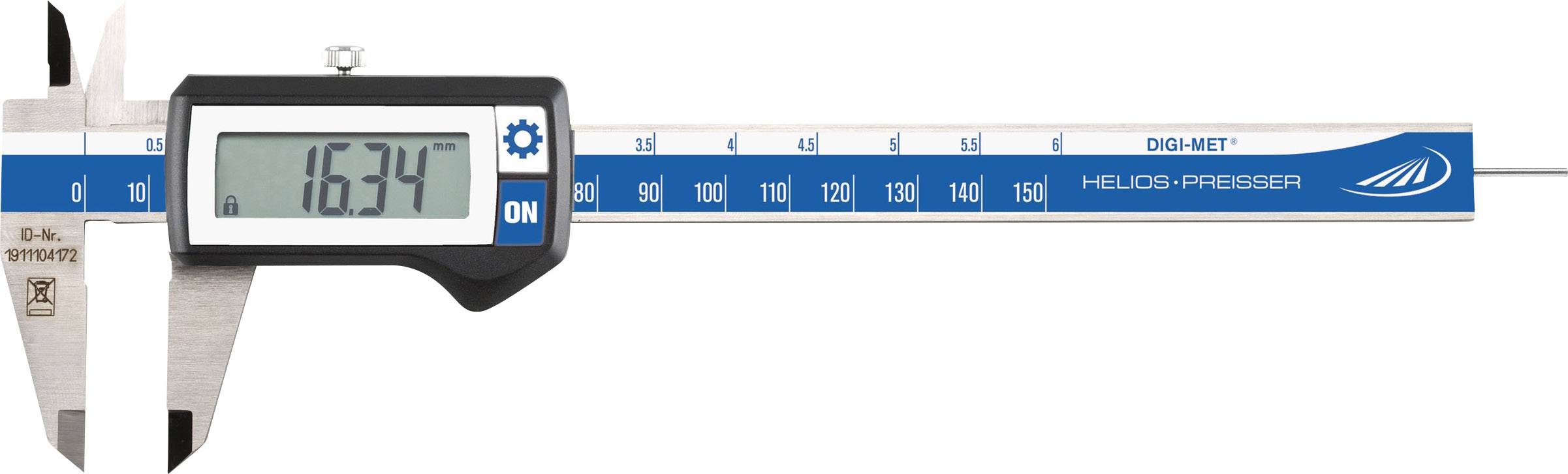 HELIOS PREISSER Digitaler Messschieber 150 mm Helios Preisser DIGI-MET 1320416 DIN 862