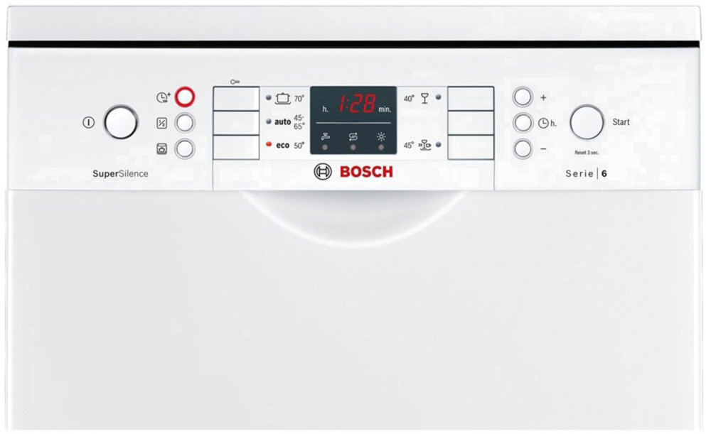StandGeschirrspüler 45 cm Bosch Serie 6 Energieeffizienzklasse (A+++ D) A+ Teilintegrierbar Weiß StandGeschirrspüler 45 cm Bosch Serie 6 Energieeffizienzklasse (A+++ D) A+ Teilintegrierbar Weiß