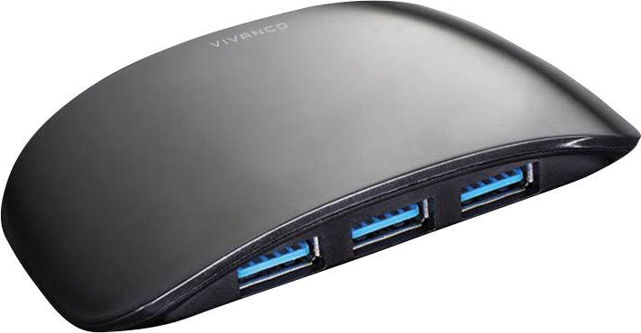 VIVANCO 4 Port USB 3.0-Hub Vivanco IT-USB3HUB4PWR Schwarz