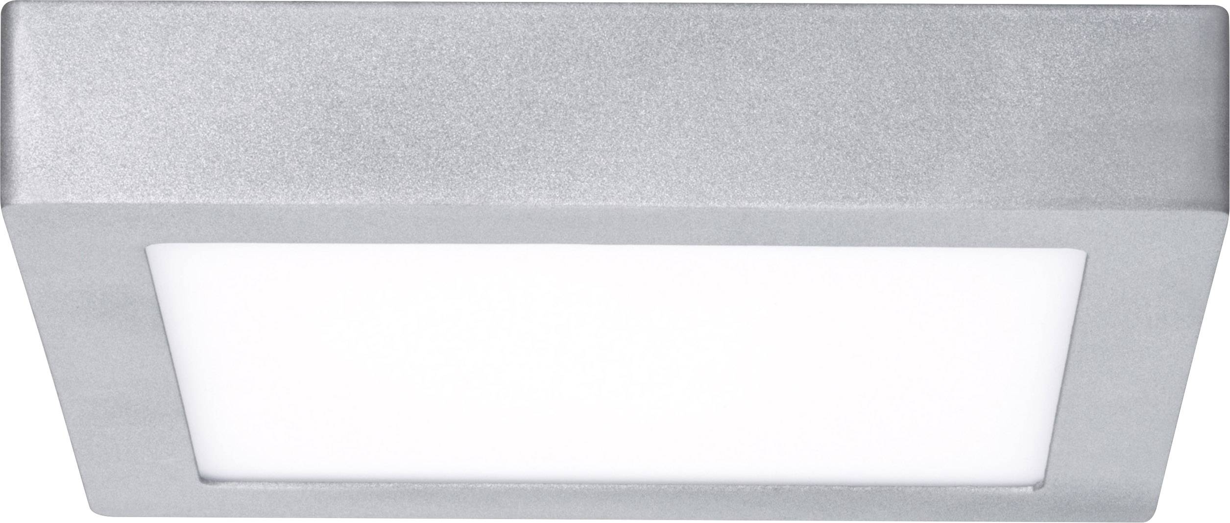 Graues, quadratisches LED-Deckenlicht, modern und flach, bietet gleichmäßige Beleuchtung für Innenräume.