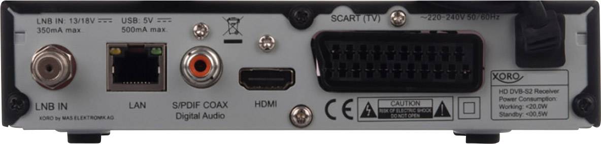 XORO HRS 8660 HD DVB-S2 Receiver LED-Display USB Mediaplayer PVR-Ready Timeshift HDMI SCART S/PDIF unterstützt Unicable-4
