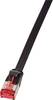 LogiLink CF2023S RJ45 Patchkabel CAT 6 U/FTP 0.50 m Schwarz vergoldete Steckkontakte 1 St.