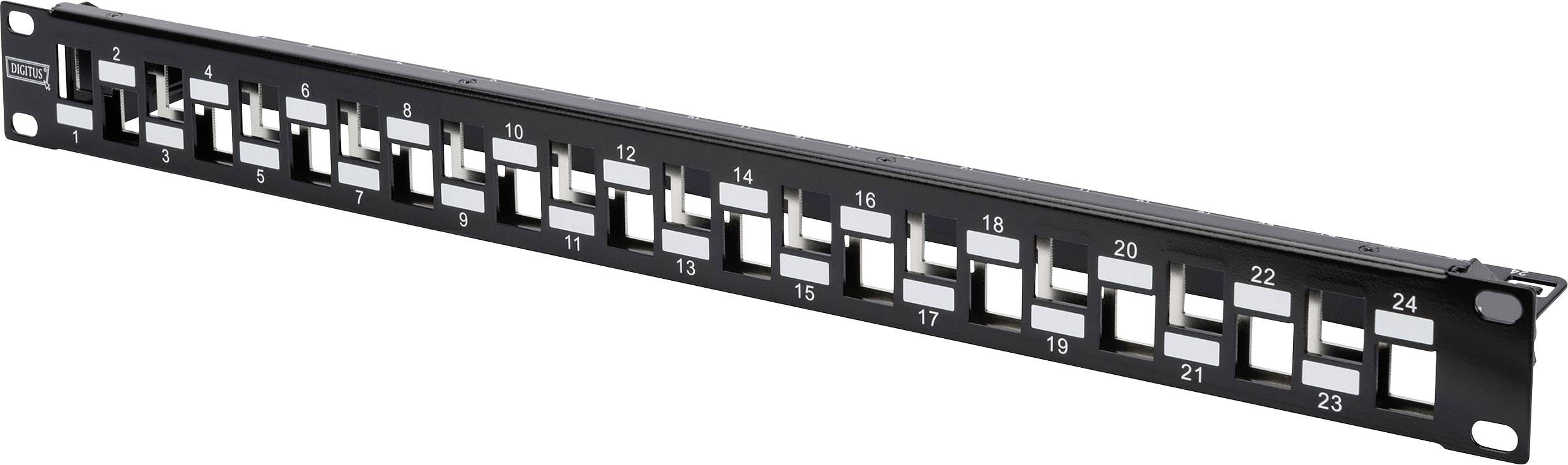 Digitus DN-91412 24 Port Netzwerk-Patchpanel 483 mm (19") Unbestückt 1 HE Mehrfarbig Unbestückt